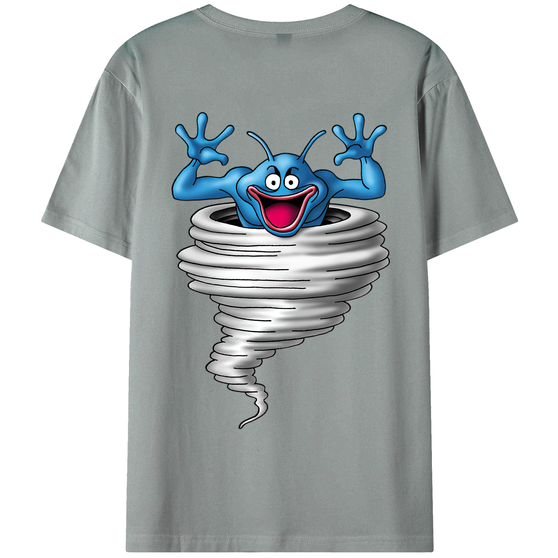 （画像用） ドラゴンクエスト Doragon Kuesuto Dragon Quest 綿100％ メンズ半袖Tシャツ（バックプリント） 通気性